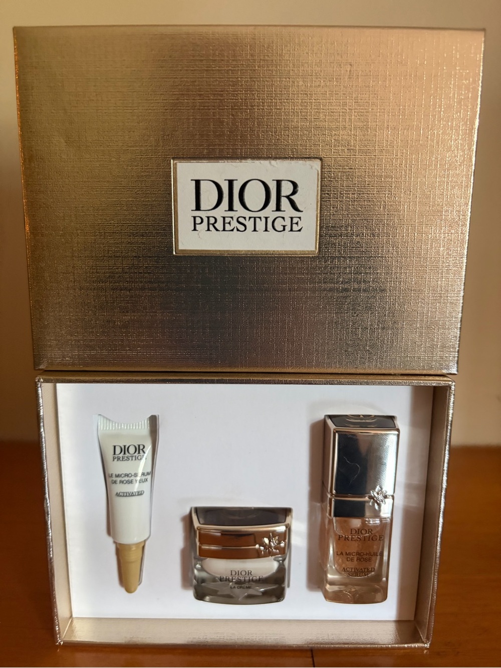 Dior Prestige Skincare Trio in Gold and White